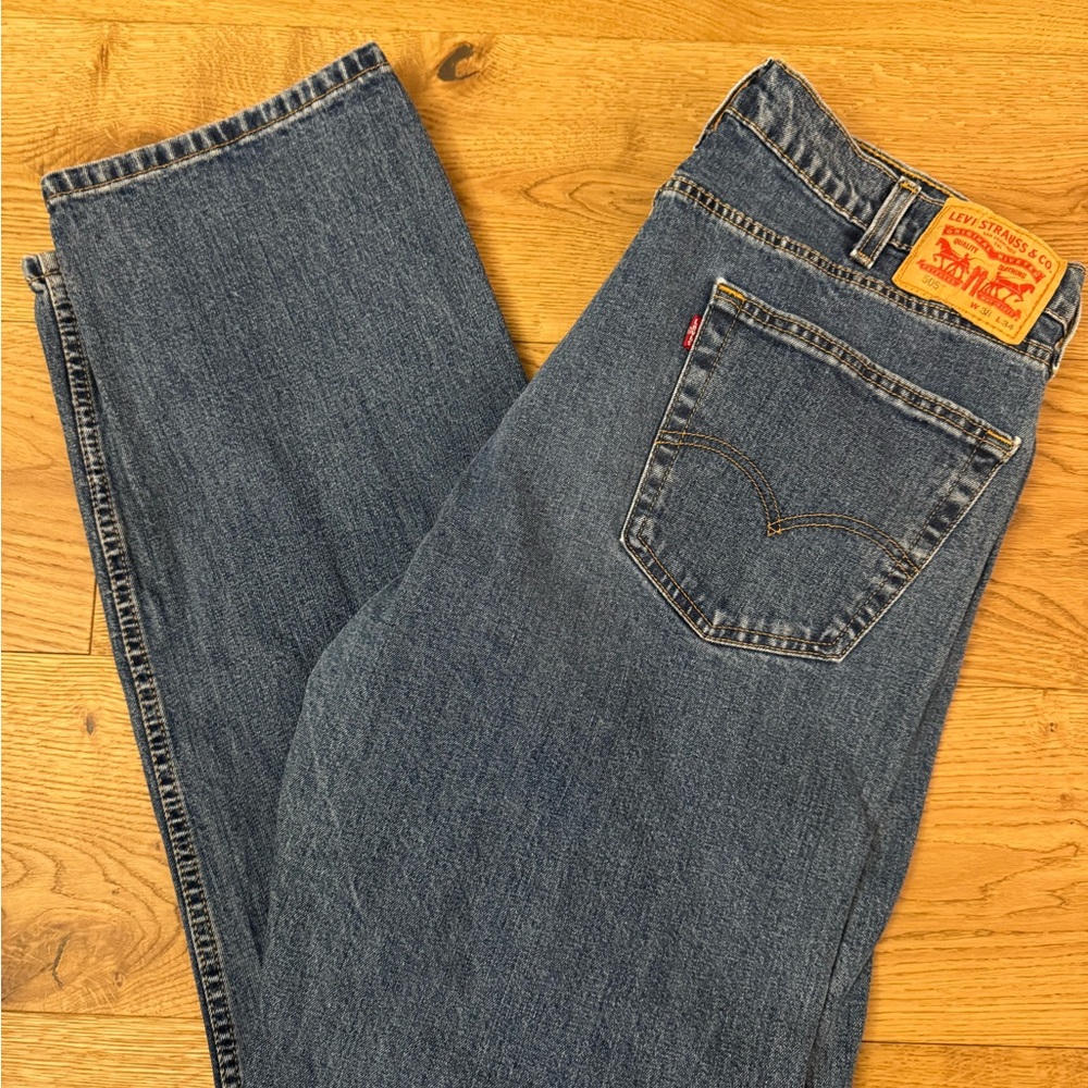 Levi’s 505 Men’s Jeans Blue Denim Regular Fit Straight Leg W38 L34